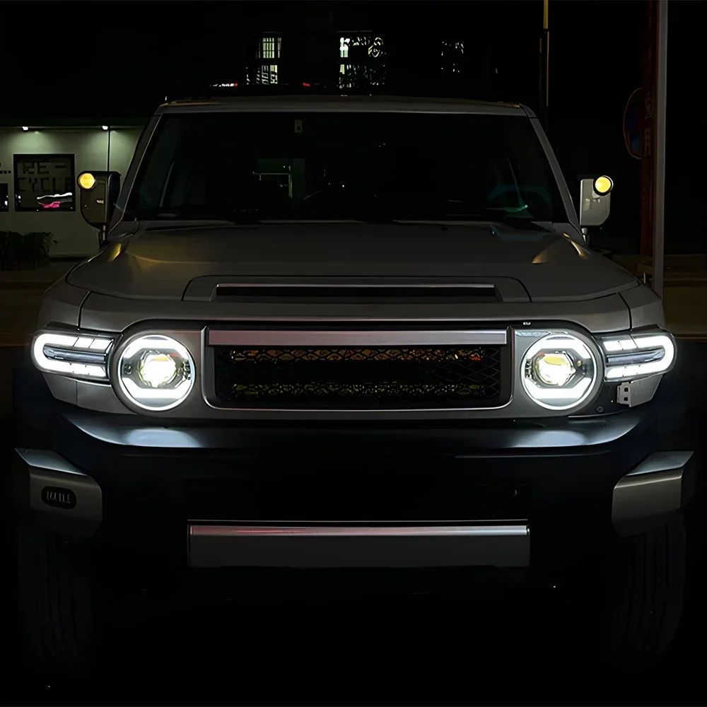 

Автоматическая фара для Toyota FJ Cruiser 2007-2017, светодиодные передние лампы автомобиля в сборе, обновление RS, дизайн, аксессуары для линз проектора