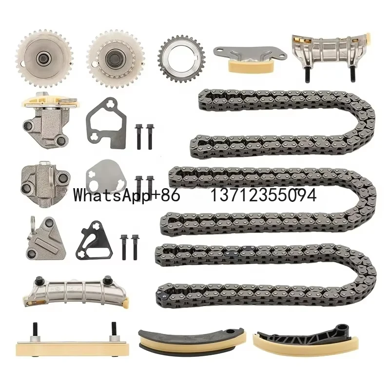 Timing Chain Kit 15PCS Chain, Tensioner, Slide Rail, Sprocket, Wheel Engine GM 3.0 For Buick Lacrosse 3.0 OEM 12633452 12633451