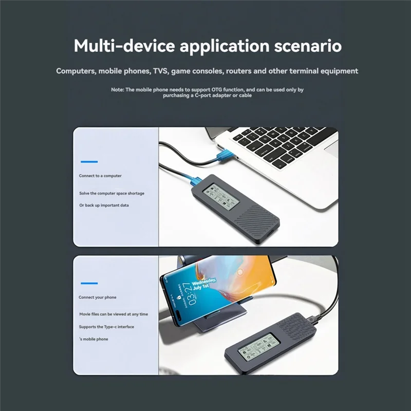 Enclosure SSD M.2 SSD Enclosure M.2 Nvme SSD Enclosure SSD Enclosure Dengan Layar Tampilan