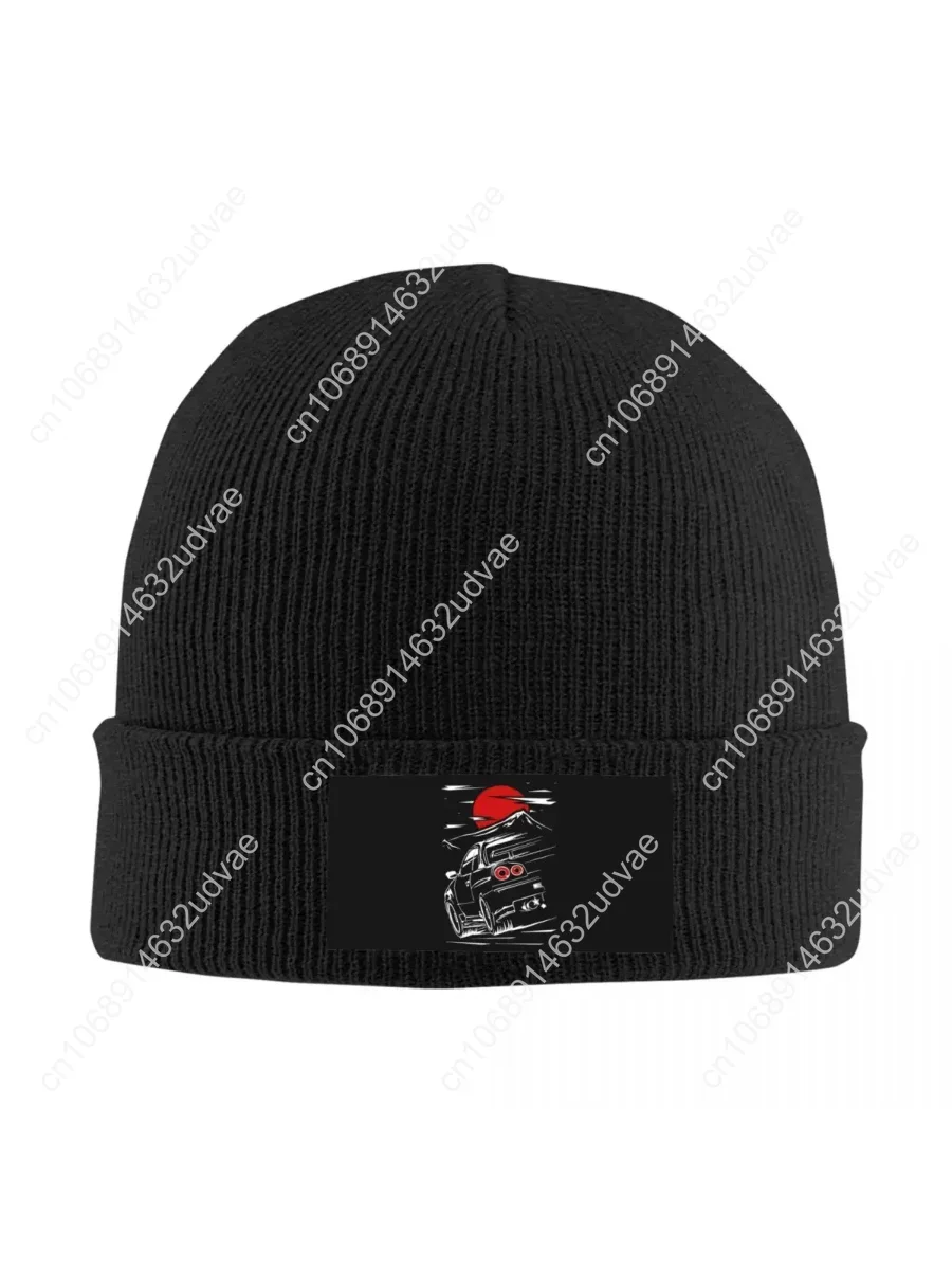 

JDM Drift G-GTR 34 Sundown Hat Autumn Winter Skullies Beanies Warm Japanese Cars Cap Unisex Knitted Caps=