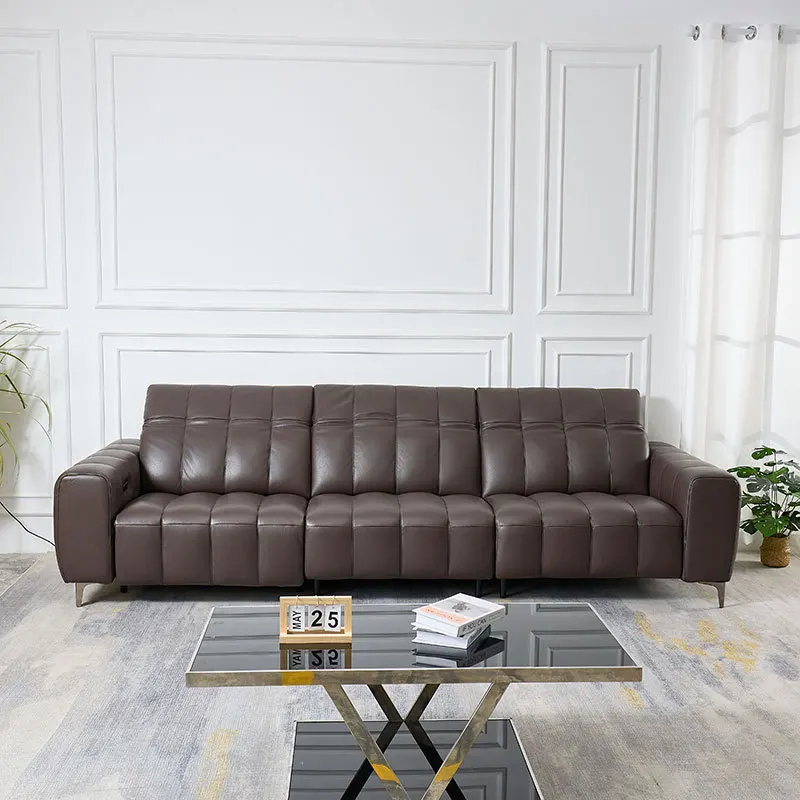 

LTT Modern Simple Multifunctional Leather Sofa First Layer Cowhide Multifunctional Piano Key Sofa