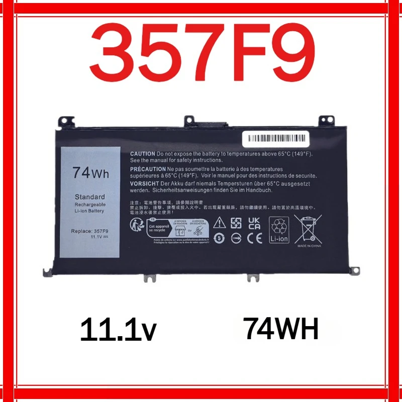 

11.1V 74Wh 357F9 Laptop battery For DELL Inspiron 15 7559 7000 7557 7567 7566 5576 5577 P57F P65F