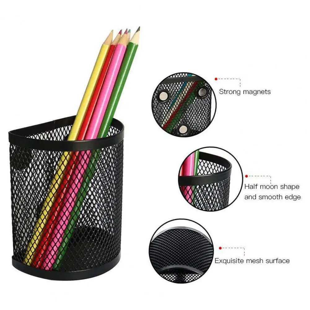 Desktop Pen Holder Magnetic Whiteboard Mark Pen Storage Box Office School Plastic Box Desk Pen Pencil Organizer Pen Barrel