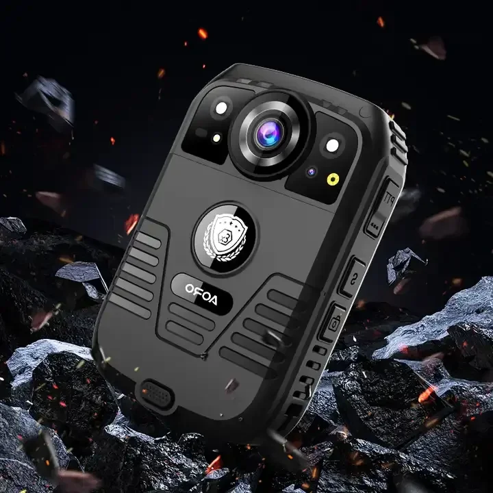 كاميرا AORO Android 4GB 64GB للفيديو والصوت 5G يتم ارتداؤها على الجسم وبطاقة SIM WIFI بقدرة 3200 مللي أمبير في الساعة ومسجل كاميرا الصدر