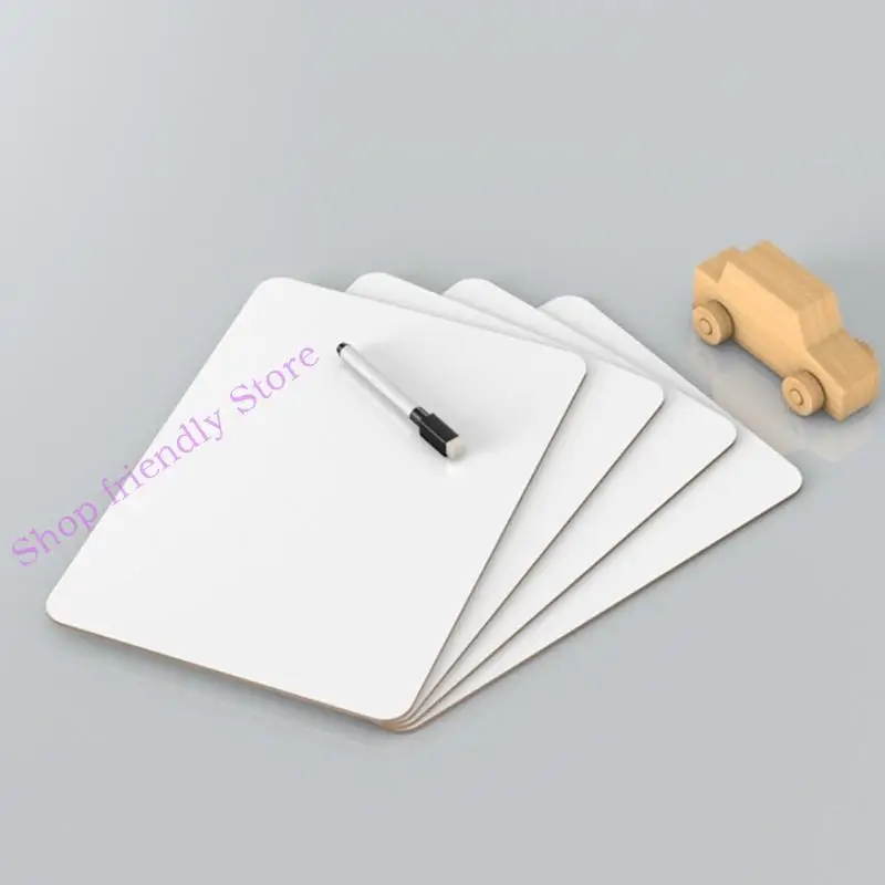 1/3/6 PCS لوحة رسائل السبورة المزدوجة من جانب الألواح البيضاء الصغيرة لوحة كتابة سهلة الاستخدام لمدرسة Office