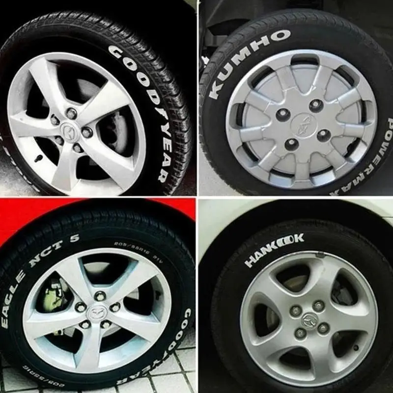 3pcs White Paint Pen Paint Markers Waterproof Car Tyre Oil-Based Paint Pen Set Quick Dry And Permanent