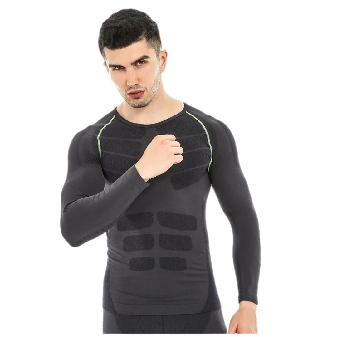 GANYANR Brand Running T Shirt Men Sportswear Quick Dry Tennis Basketball Compression Long Sleeve Fitness Jogging spodnie do ćwiczeń — zdjęcie 2