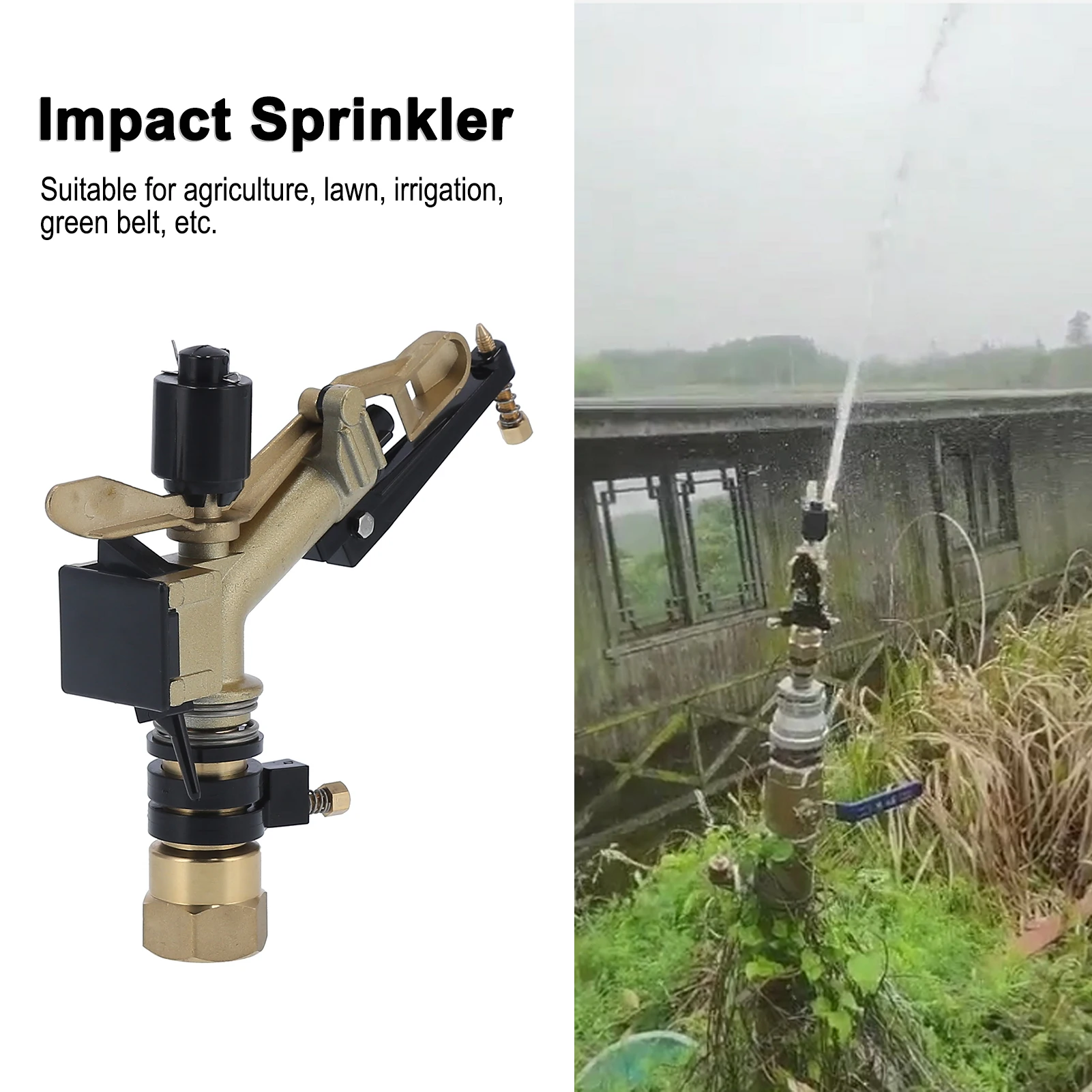 

DN25 Rocker Arm Rotating Sprinkler Adjustable Angle Sprinkler Garden Irrigation Tool Irrigation Sprinkler Irrigation Tool