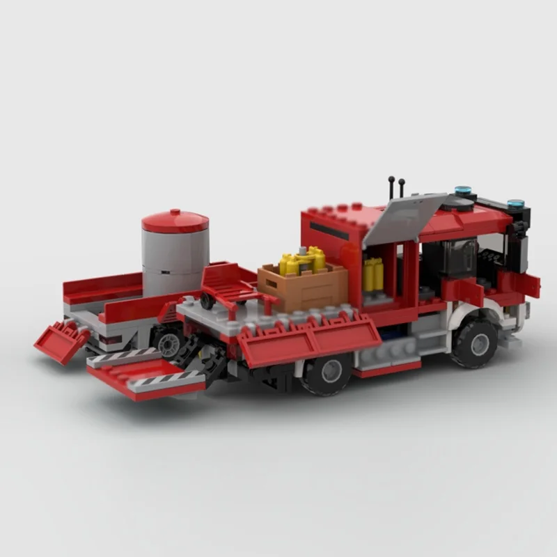 Urban Rescue Vehicles Modell MOC Bausteine Feuergeräte LKW Modulare Technologie Kinder Urlaubsgeschenke Spielzeuganzug zusammenbauen