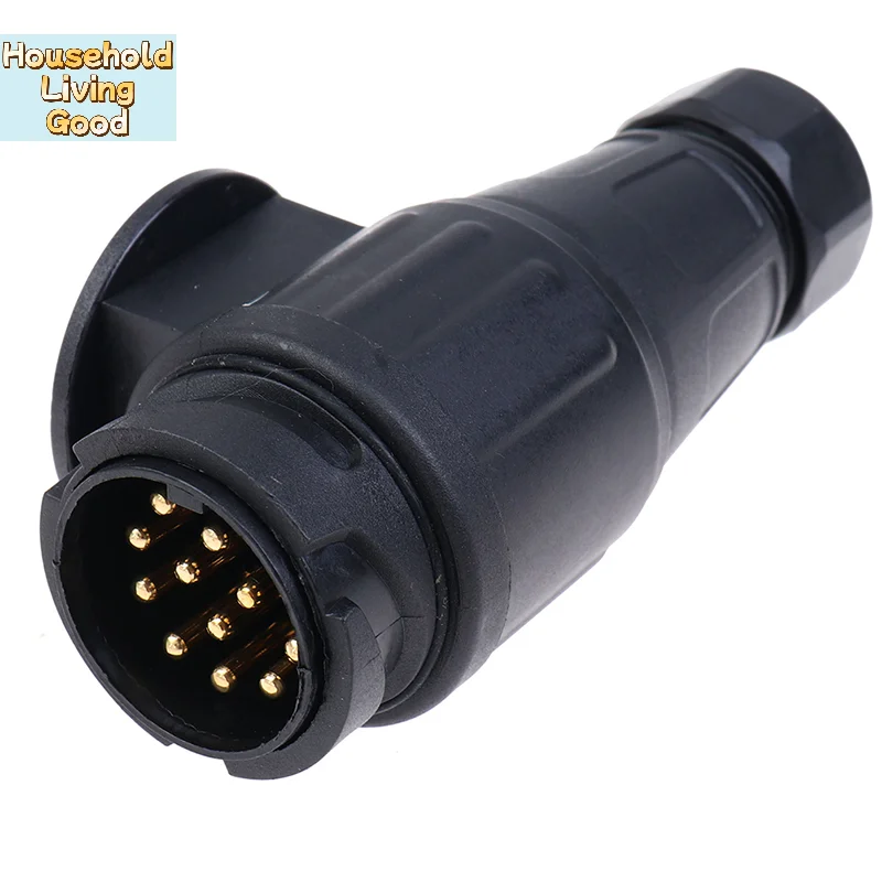 【1PC Trailer Connector Adapter Plug - 12V 13 Pin Trailer Plug Waterproof Trailer 13 Pole Electrical Connector】