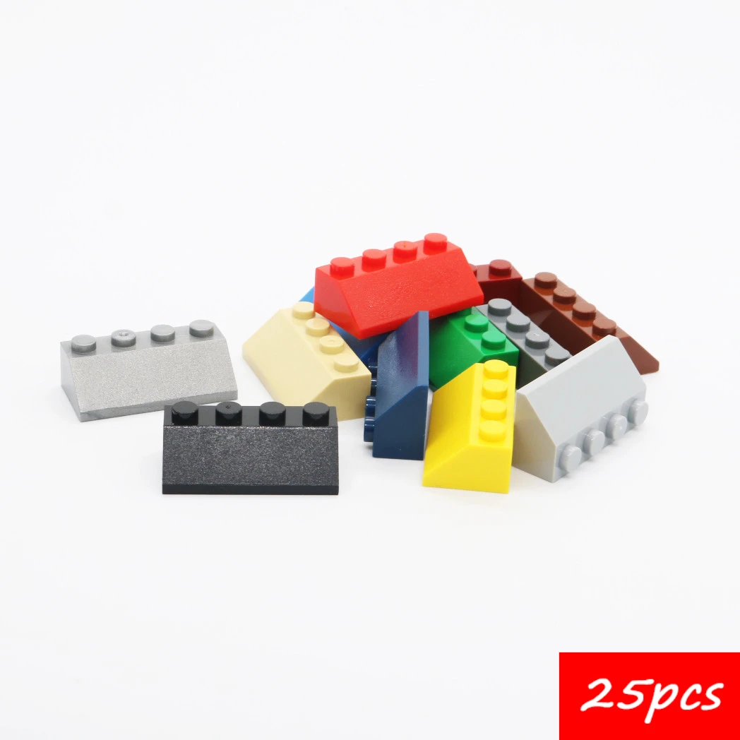 25PCS High-Tech Assemble Particle 3037 2x445 Degree Inclined Building Blocks Kit Replaceable Part Toy For Children Birthday Gift