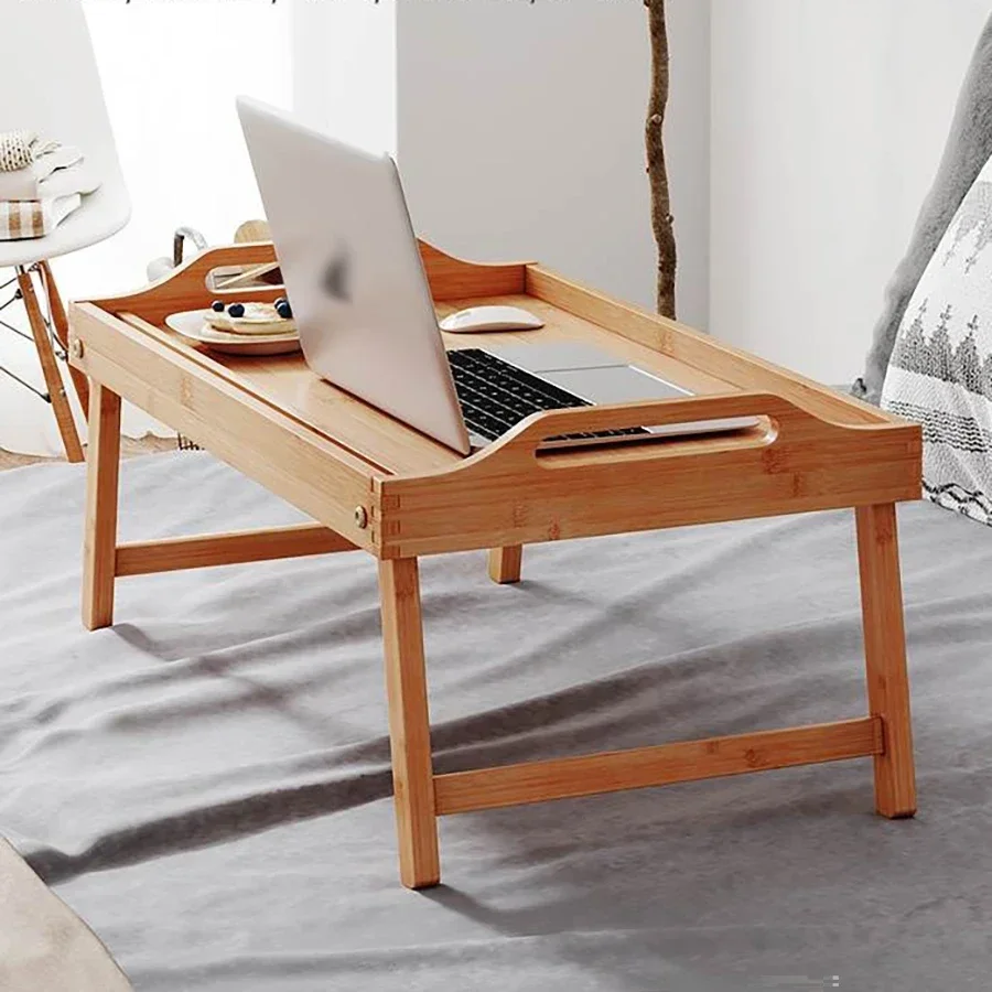 Table Dessert Folding Tray Bedroom Breakfast Tray Desk Office Tea Tray Multifunctional Reading Rack Floor Computer Desk Board