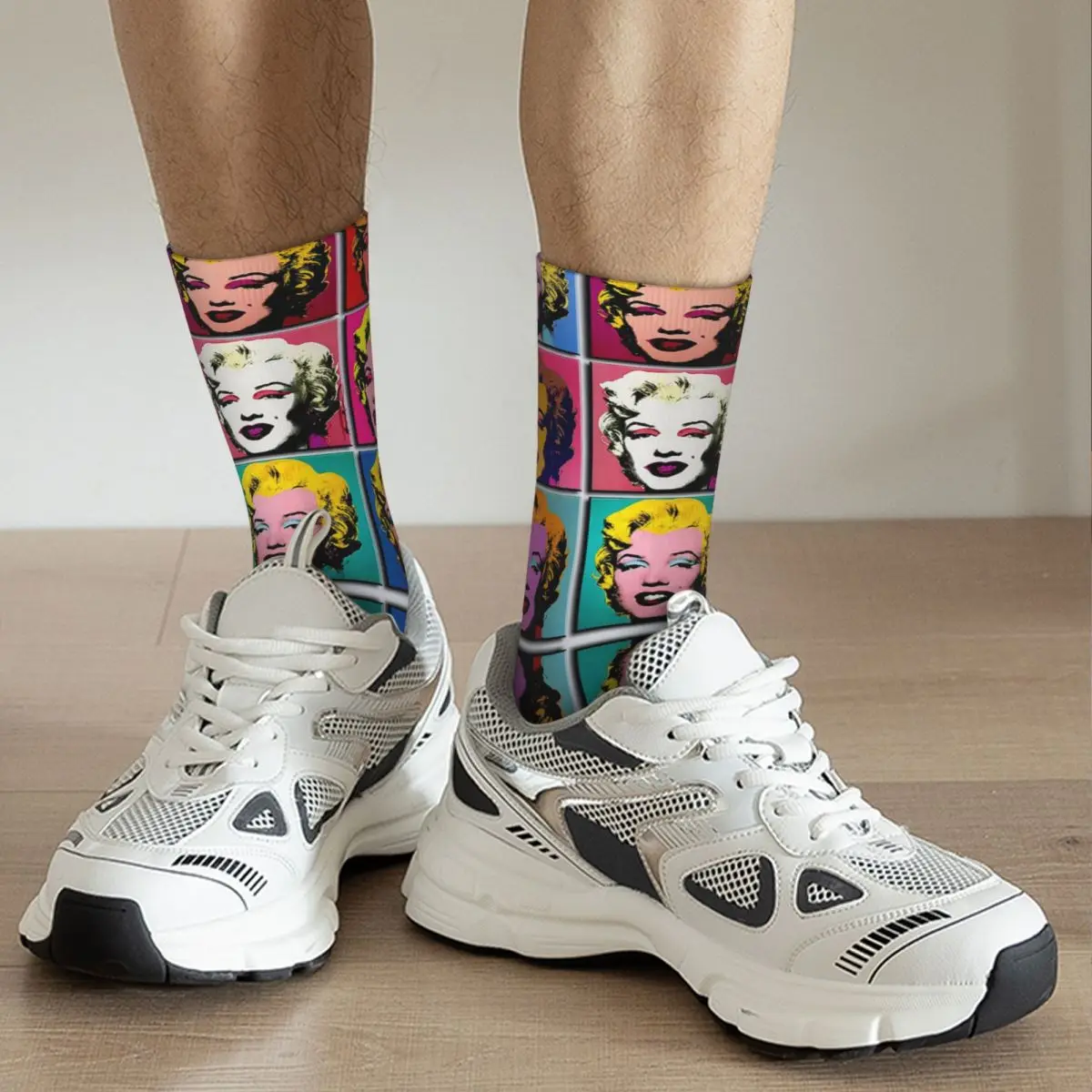 MARILYN ABSTRACT Art Deco Pop Art Print Socks Harajuku Super Soft Stockings All Season Long Socks for Man's Woman's Gifts