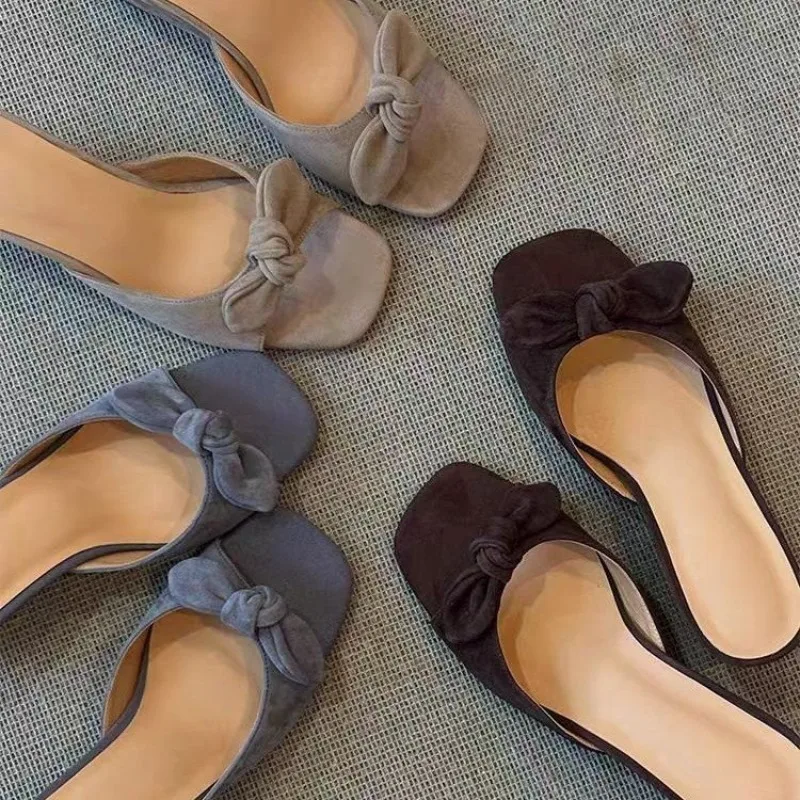 Damen Keilsandalen mit Schleife, High Heels, Pantoletten, Sommer 2026 Designer Pumps, offene Zehen, lässige Flip-Flops, Mujer De Slides