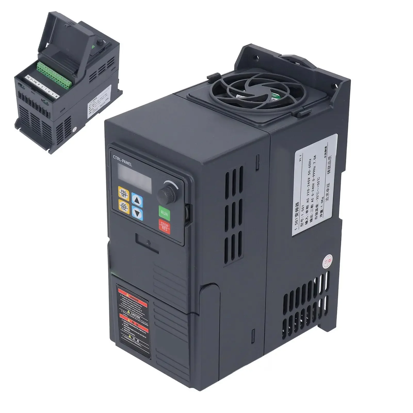 ZUKED VFD 0.75/1.5/2.2KW 3/4KW 5.5KW 7.5kw requency Inverter 1P 3P 220V 380V Output Frequency Converter Variable Frequency Drive