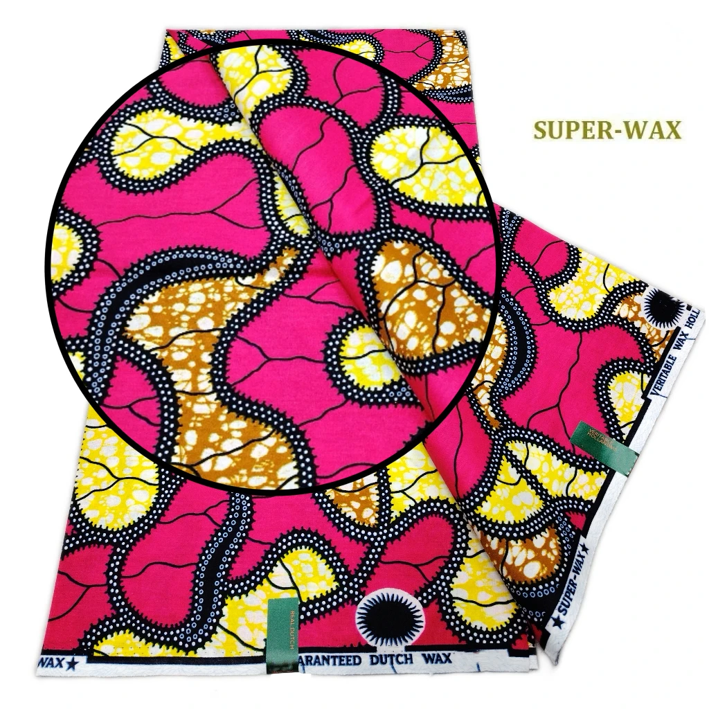 Mais novo grande super africano glam tecido de cera 100% algodão ancara tecido de cera macio real africano super cera tecido 6 metros para casamento