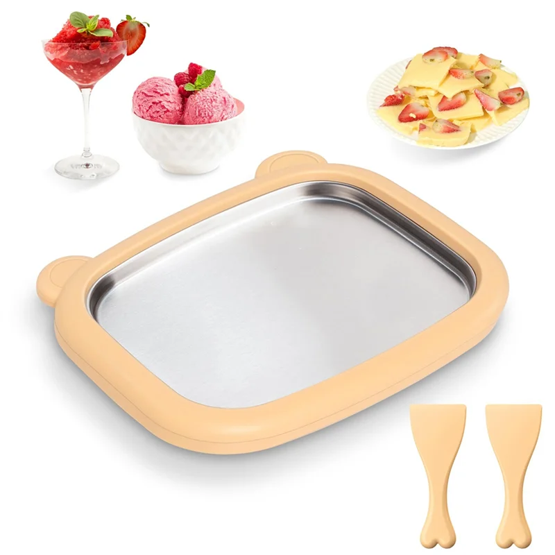 ABAE-fabricant de crème glacée avec plaque froide tachetée et 2 spatules pour friandises de bricolage faites maison Machine à crème glacée faite maison fabricant de crème glacée