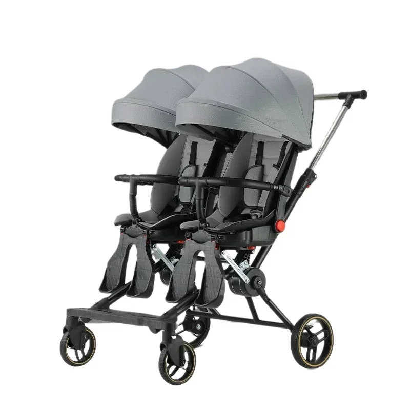 Twins baby Stroller Two seats Mutiple Stroller portable baby stroller, lightweight can sit or lie down baby carriage