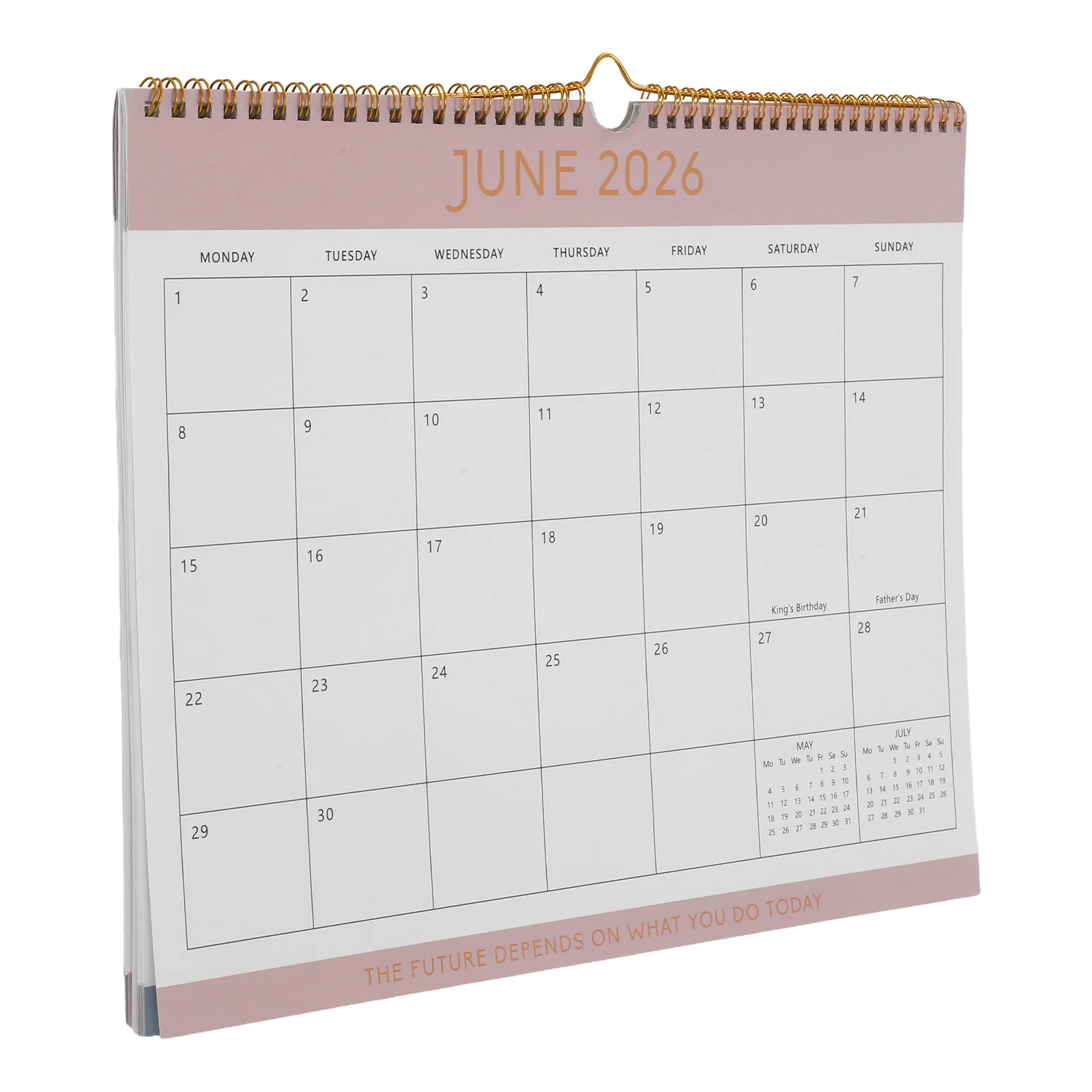 

18 Month Wall Calendar 2026 Large Print Monthly Planner Minimalist Office Home Decor Holiday Calendar 2026-2027 - Coil Bound