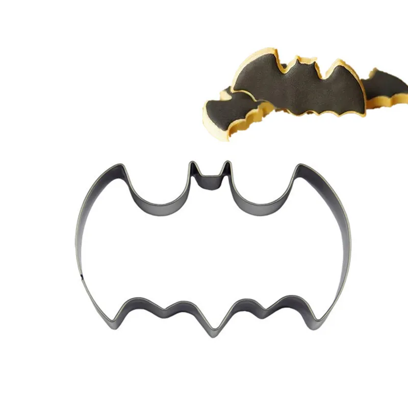

For Bat Man Vampire Cake Decoration Mould Gift Stainless steel Halloween Fondant Cookies Cutter Mold
