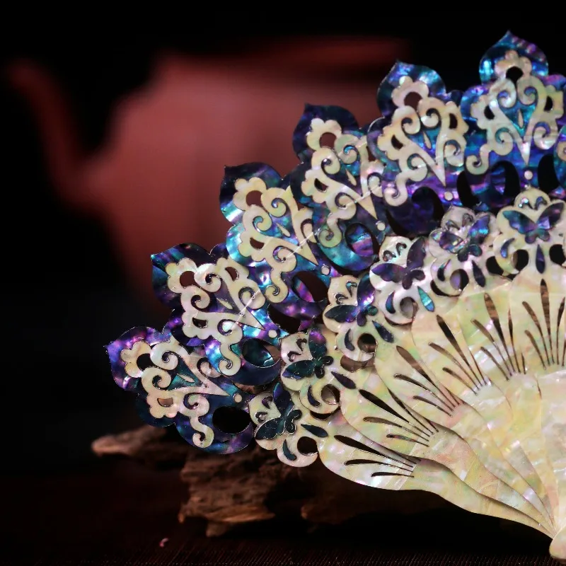 Photo Artifact Intangible Cultural Heritage Snail, Handmade Gifts, Handmade Material Packs, Imitation Western Antique Fans