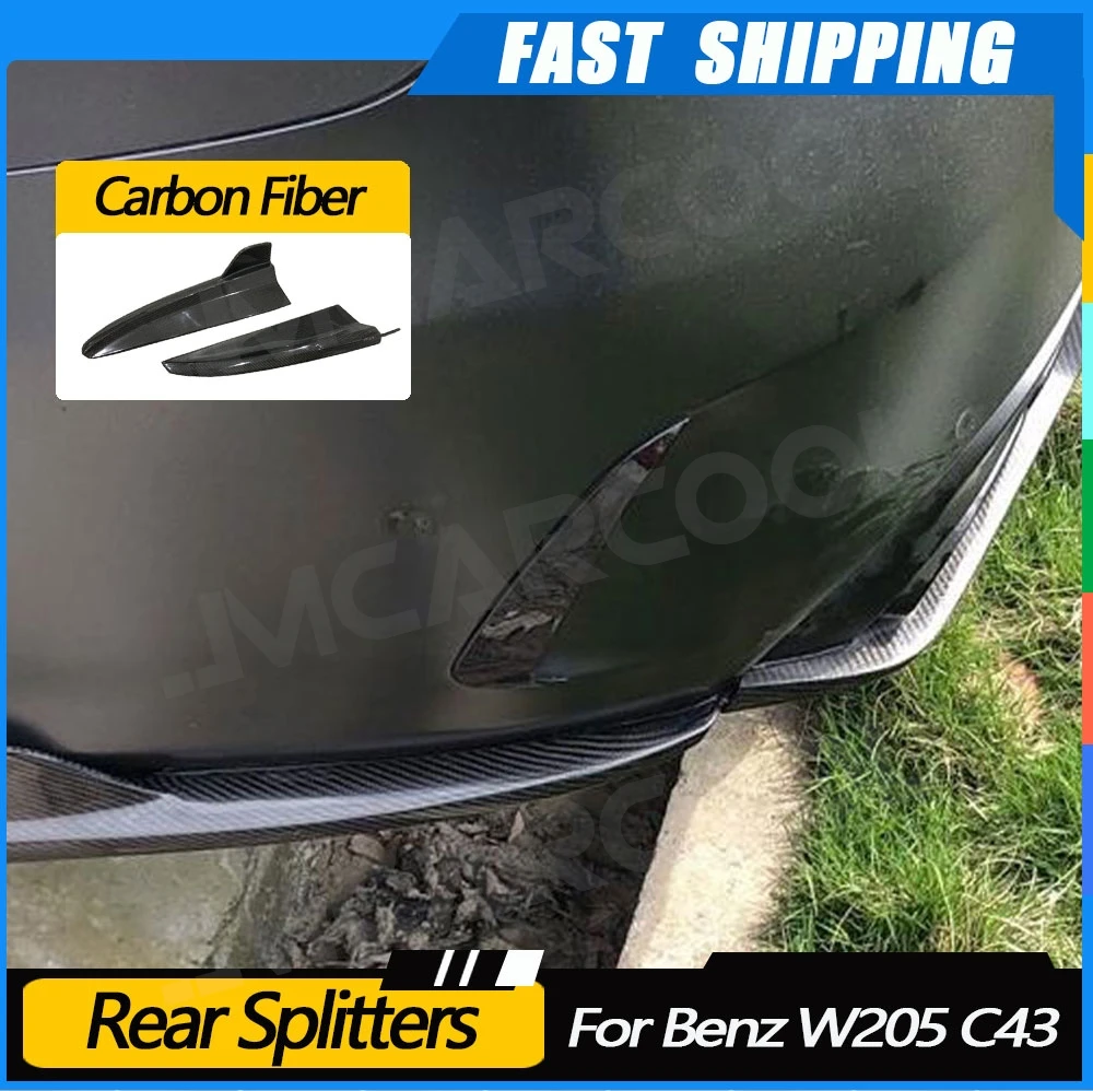 

Спойлеры-сплиттеры из карбона JMCARCOOL для заднего бампера Mercedes Benz C-класса W205 C205 C63 седан 4-дверный 2015-2019 гг.