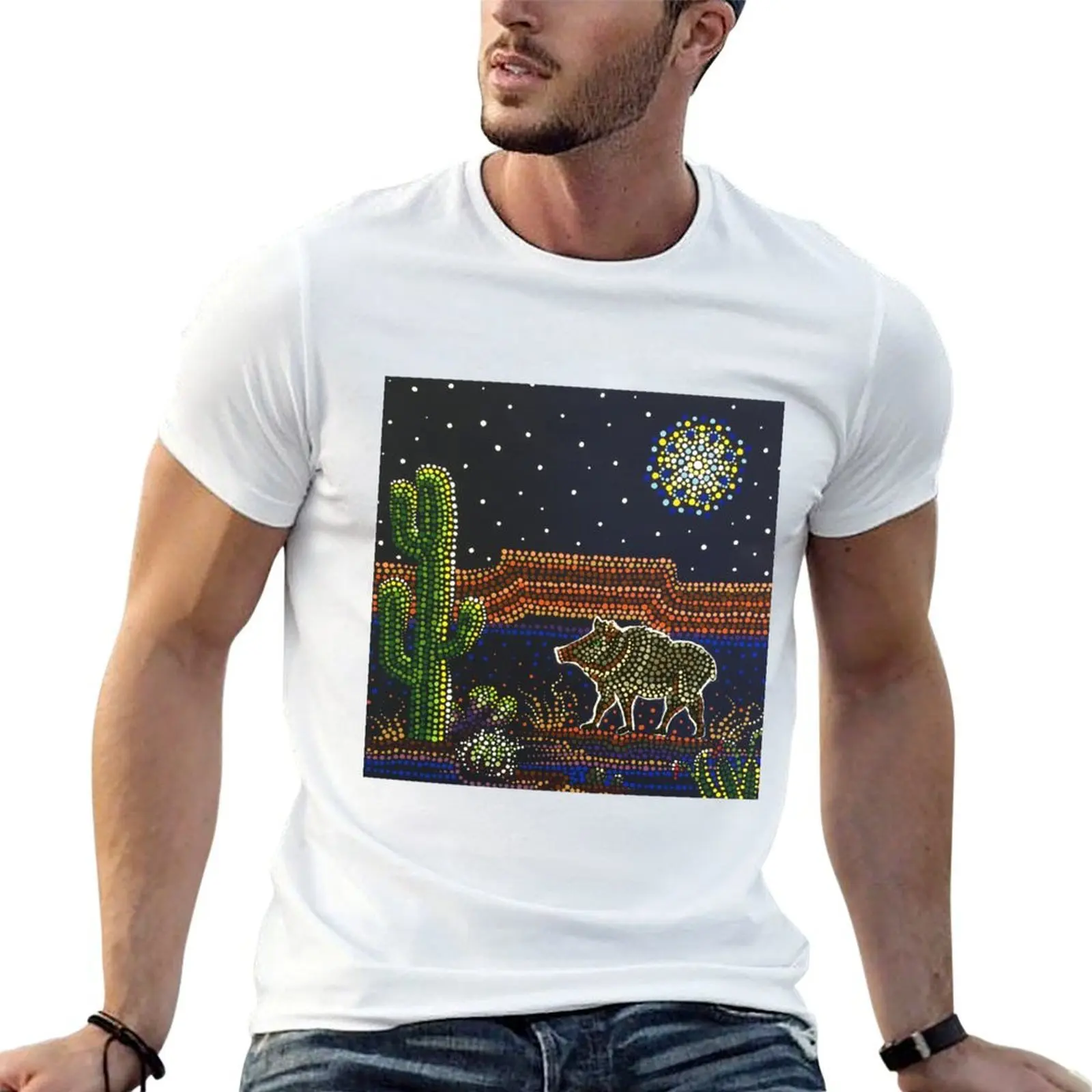 Javelina Moon T-Shirt Gym Exercise Short Sleeve T-Shirt