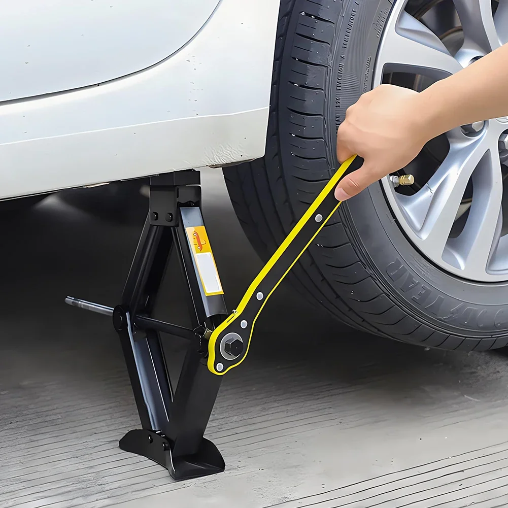 Jack Garage Tire Wheel Lug Wrench Handle Car Jack Wrench Auto Labor-Saving Car Jack Ratchet Wrench for Small Cars SUVs Vans