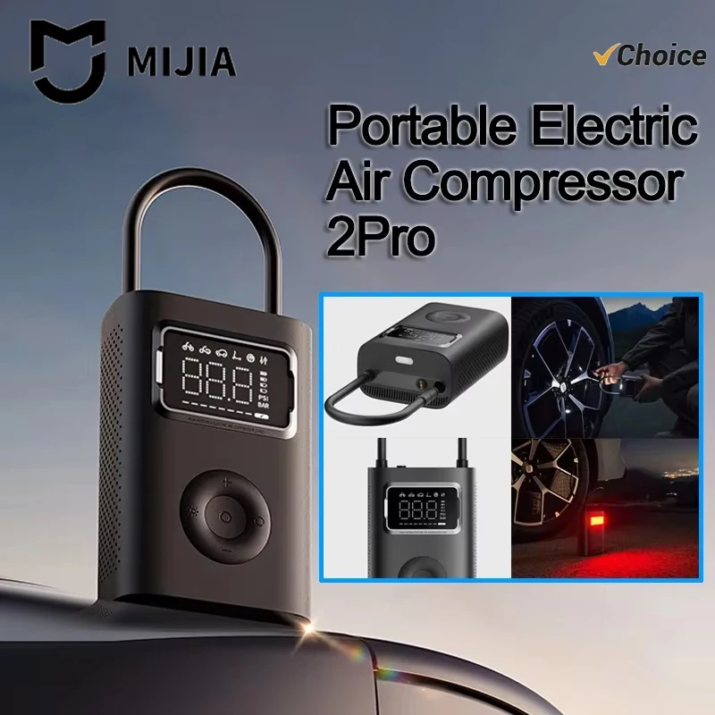 Original MIJIA Air Pump 2 Pro Portable Electric Air Compressor Mi Inflatable Treasure 150psi High Pressure Motorcycle Car Soccer