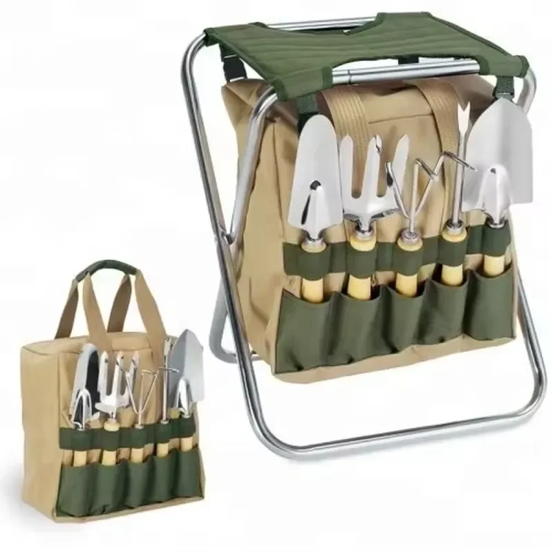 for JIALIANDA Custom 500PCS Garden Tool Set for JLD-G2007 Detachable Tool Storage Bag Folding Stool 150 lb Capacity 10-14