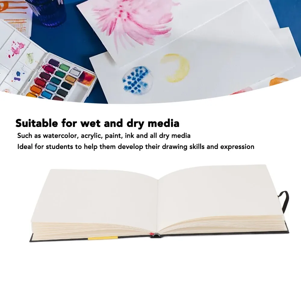 Lychee Grain Texture Watercolor Paper Notebook Two Available Dimensions Hardcover Bound Hardcover Art Sketch Book