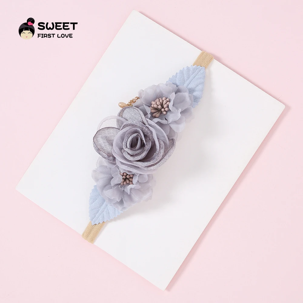 1Pcs Baby Girl Headband Cute Flower Hair Band Newborn Toddler Headband Elastic Hair Accessories Photography Props Holiday Gift