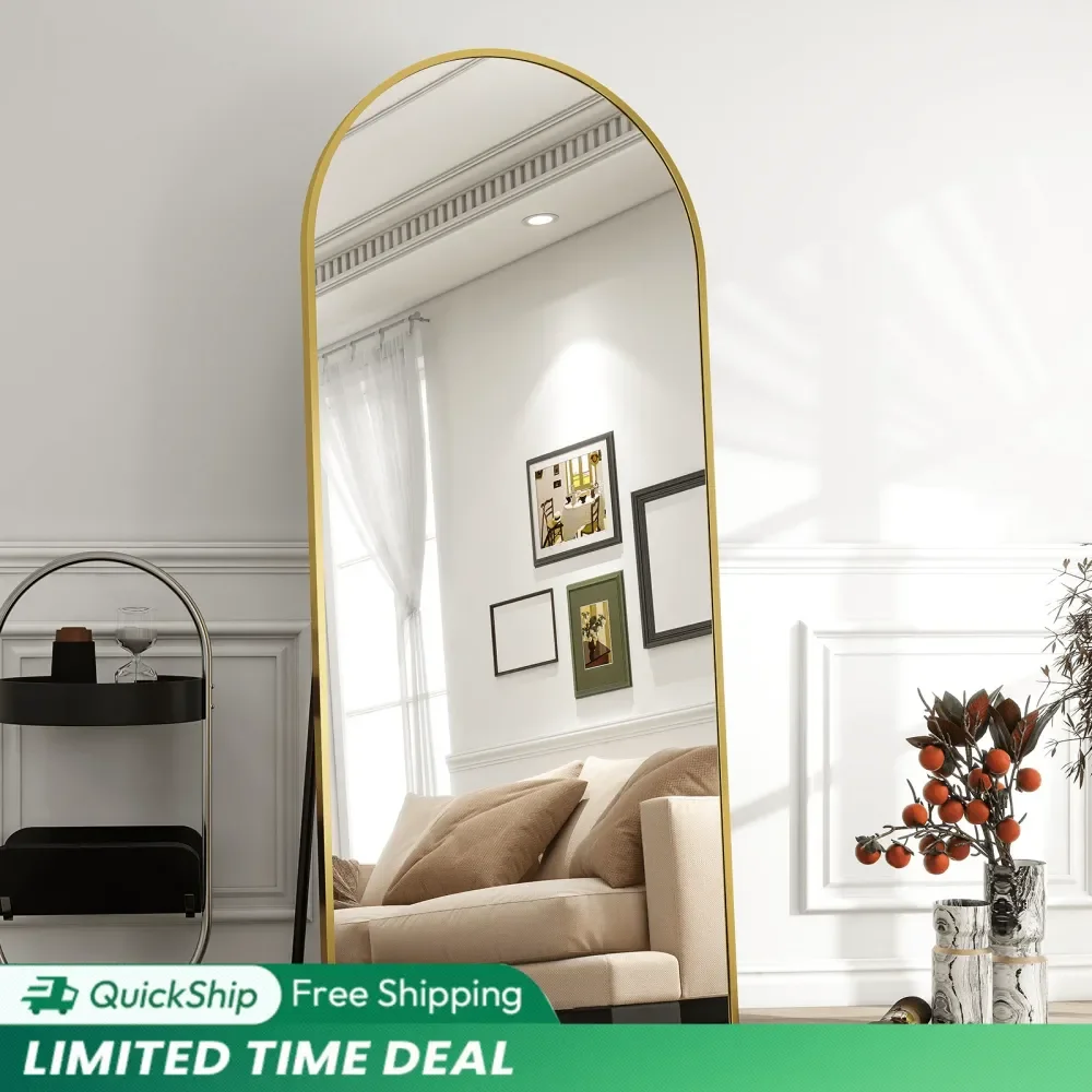 

Full Length Mirror 71 X26 For Bedroom, Full Body Mirror With Stand, Hanging Or Leaning For Wall, Aluminum Alloy Thin Frame Floor