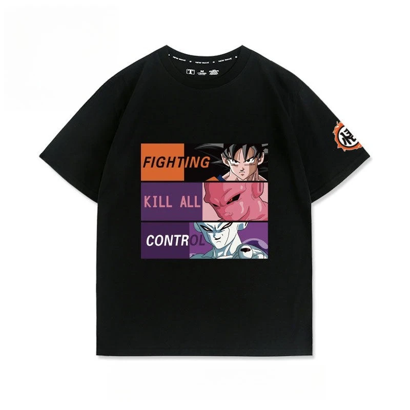 Dragon Ball Anime Buu Goku Frieza Printed T-shirt Men's and Women's T-shirt Men's Top Sports T-shirt 2026 Summer New Tee
