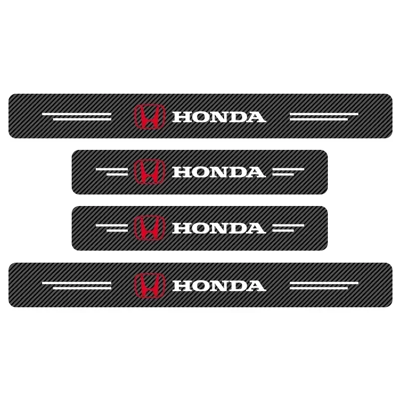 عتبة باب السيارة ألياف الكربون ملصق عتبة الجانب المضادة للخدش الشريط مقاوم للماء لهوندا سيفيك أكورد CRV HRV صالح جاز سيتي اليشم #2