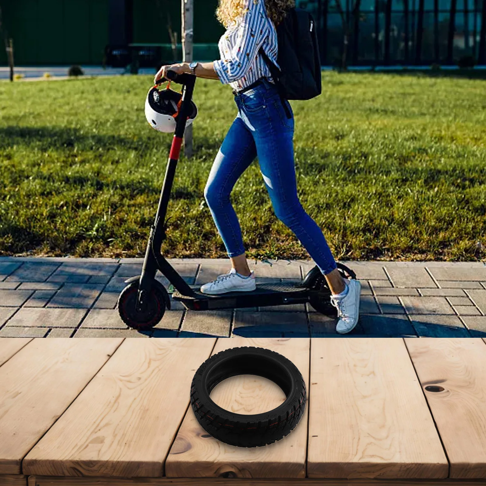 

Шина для скутера, легкая внедорожная внешняя шина, сменные резиновые запасные части, износостойкие, 10,5*2,75, практичные