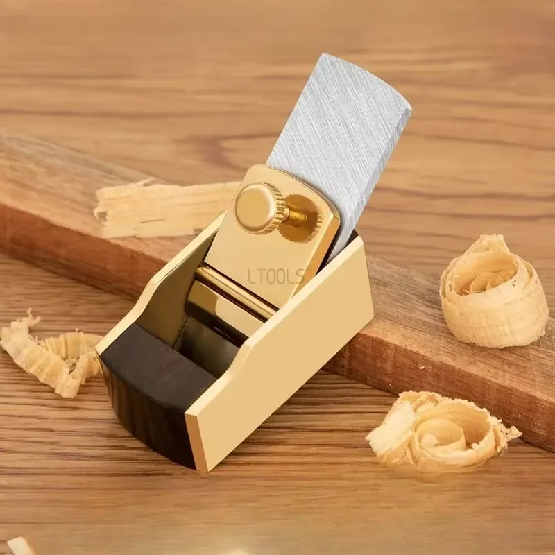 Ebony Wood Planer Flat Bottom/convex Bottom Brass Planer Handmade Thumb Short Planer Violin Musical Instrument Panel Making