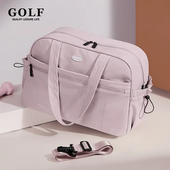 GOLF Traveling Bags Ladies Pink Shoulder Travel Bag Laptop Pocket Women Gym Duffle Bag Waterproof Handbags Dry Wet Seperation