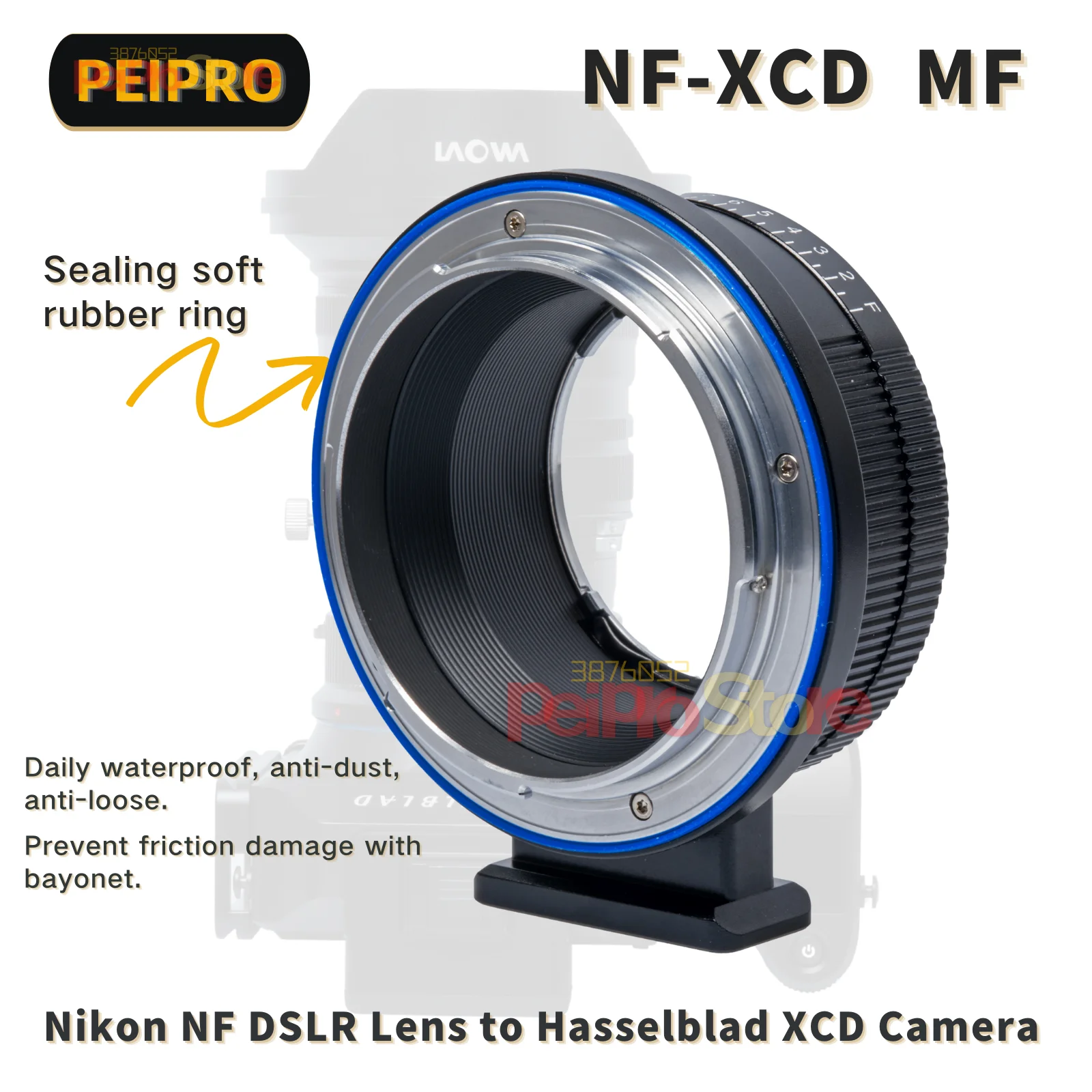 Peipro NF-XCD conversor adaptador de lente para lente nikon para hasselblad x2d/x1d/x1d cameras/907 montagem câmeras