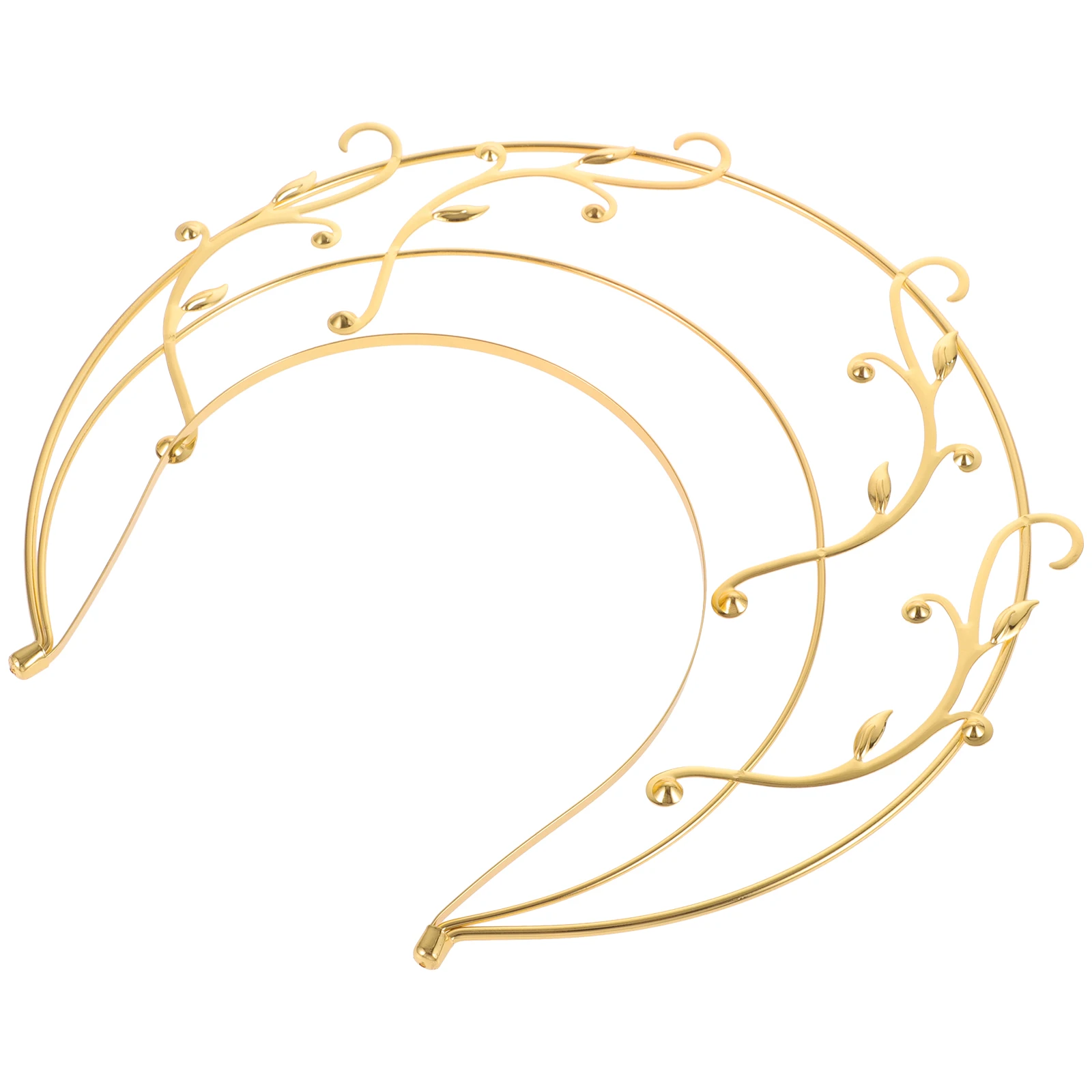 

Ancient Style Crown Hair Accessory Noble Goddess Headband Grace Vintage Golden Unique Alloy Elegant Prom Wedding Party Hair Tool