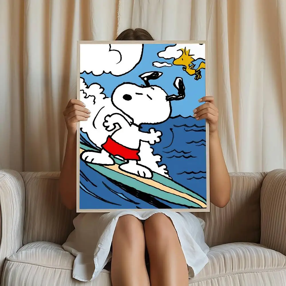 Cartoon Poster Posters Decorative Paintings Study Bedroom Bar Background Wall Murals Gifts 1Pc Anime S-Snoopy Cute view 5