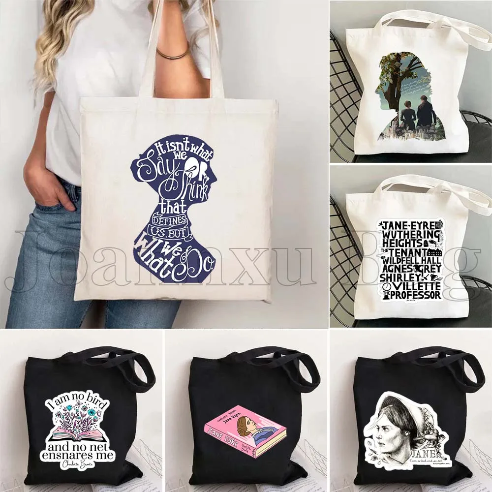 

Милая женская сумка-шоппер с принтом «Джейн Эйр» для любительниц романов и искусства, с цитатами, повседневная, для женщин