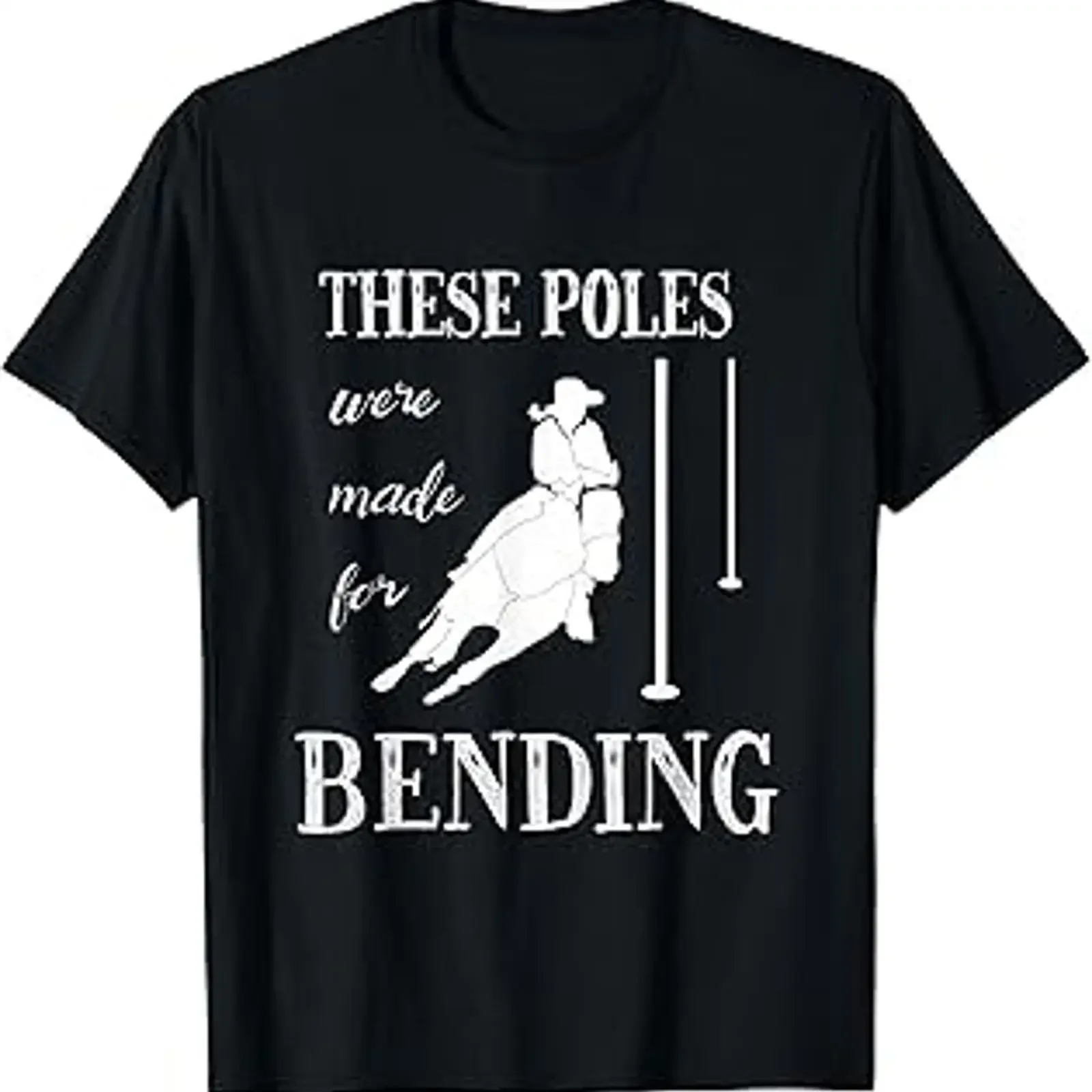 Pole Bending Western Horse Riding Event T Shirt vintage Washed Stretched homme Top For Everyday Wear streetwear Unisex Casual