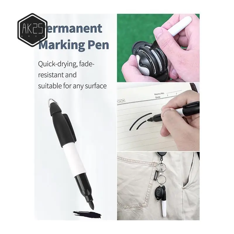 

AK25-12 шт. мини-брелок-фонарики и ручки для перманентной маркировки портативные 12-люменные светодиодные фонарики с питанием от батареи и маркеры