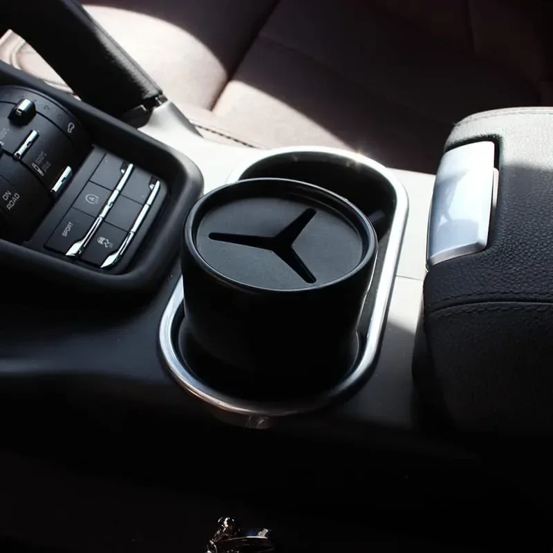 2PCS Car Trash Can with Lid Mini Leakproof Garbage Bin Fits Cup Holder Console Door Waterproof Odorless view 2