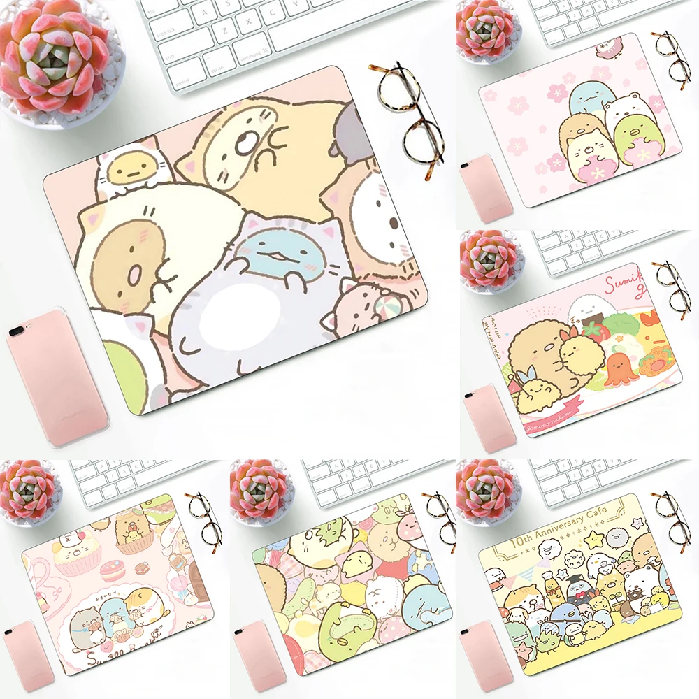 

Kawaii Pink Sumikko Gurashi Gaming Mouse Pad XS Small Mousepad for PC Gamer Desktop Decoration Office Mouse Mat Deskmat Rug