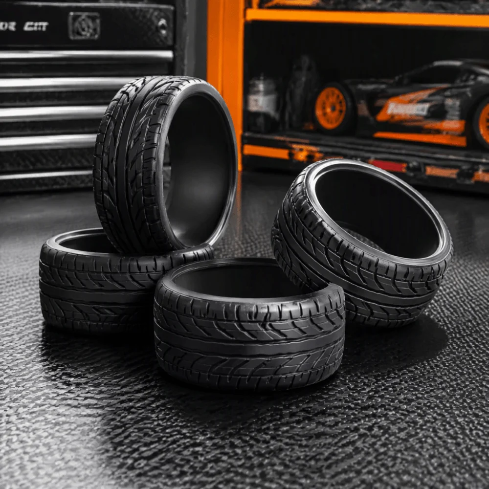 4 Pçs Pneus de Carro RC Escala - Rc Drift Car Hard Plastic Tires 1/10 avaliação e preço