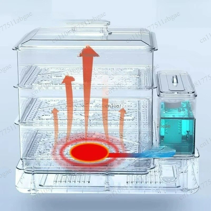for Steaming Simmering Cooking 3-Tier Electric Steamer with Water Tank, Multifunctional Home Breakfast Maker