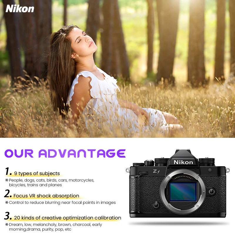 كاميرا Nikon Zf بدون مرآة FX بإطار كامل بدون مرآة HD للسفر فيديو مدونة فيديو في الوقت الحقيقي كاميرا Nikon ZF