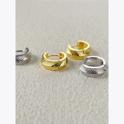 ENFASHION Small Feather Hoop Earrings For Women Pendientes Mujer Piercing Earings 2022 Gold Color Fashion Jewelry Party E221381